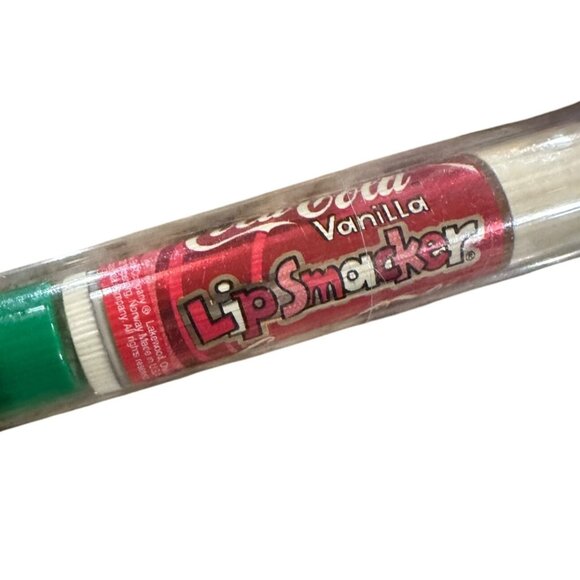 Vintage Lip Smacker COCA-COLA Trio Lip Balm Cane Keychain Gift Set BUBBLE FONT - Picture 6 of 10